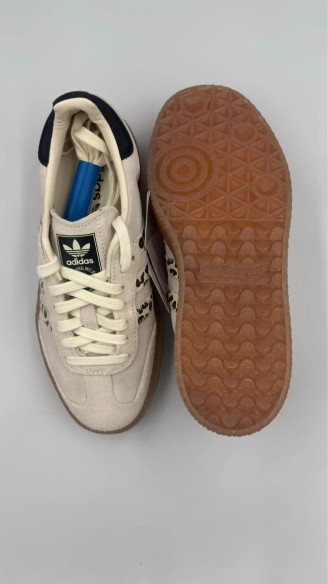 Adidas samba leopard cream white black gum leopard / leopard / crème / beige leopard - 37