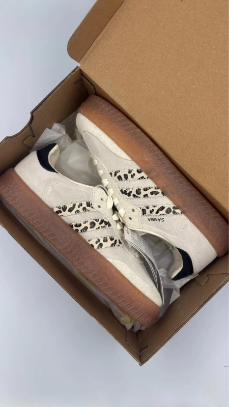 Adidas samba leopard cream white black gum leopard / leopard / crème / beige leopard - 37 2