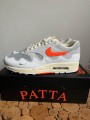 Nike air max 1 x Patta White hyper crimson pure platinum neuve taille 45