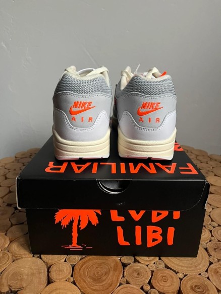 Nike air max 1 x Patta White hyper crimson pure platinum neuve taille 45