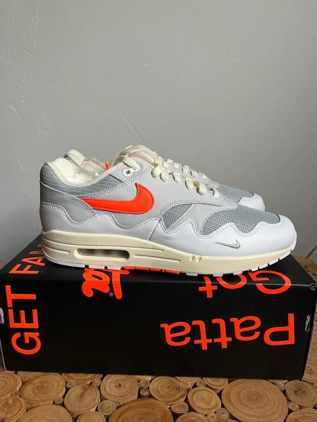 Nike air max 1 x Patta White hyper crimson pure platinum neuve taille 45