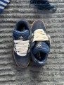 adidas samba xlg navy bleu marine beige jean - 38,5