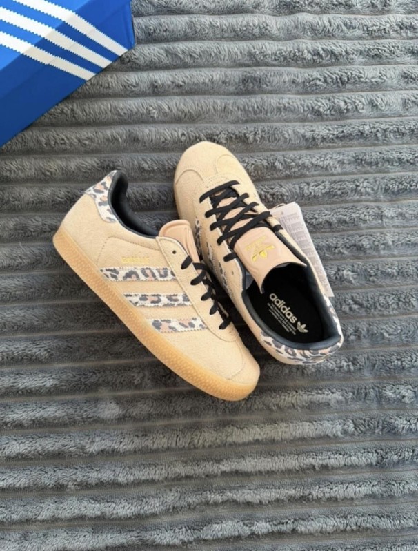 adidas gazelle beige leopard cream chalky - 37,5