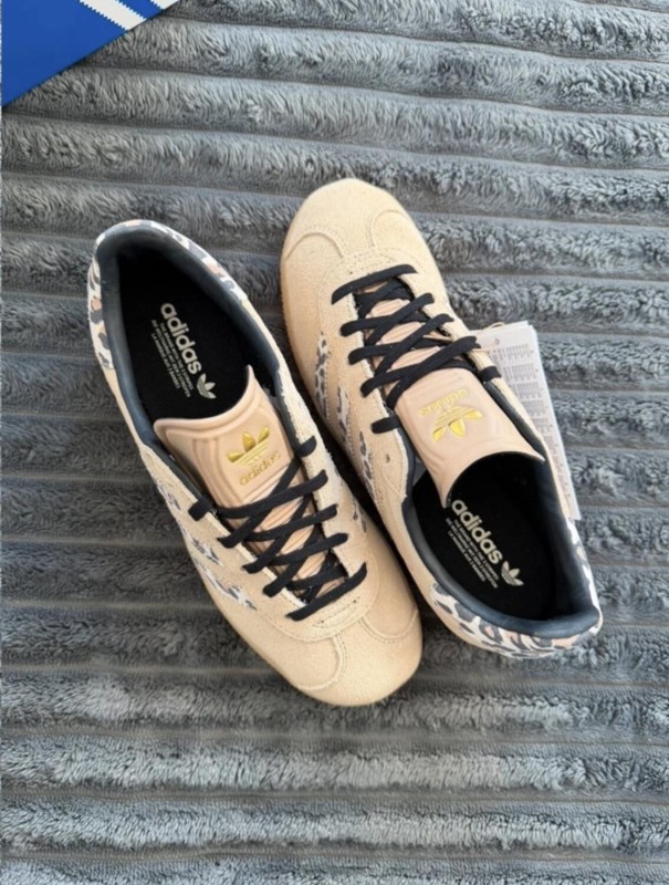 adidas gazelle beige leopard cream chalky - 37,5 2