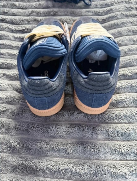 adidas samba xlg navy bleu marine beige jean - 38,5