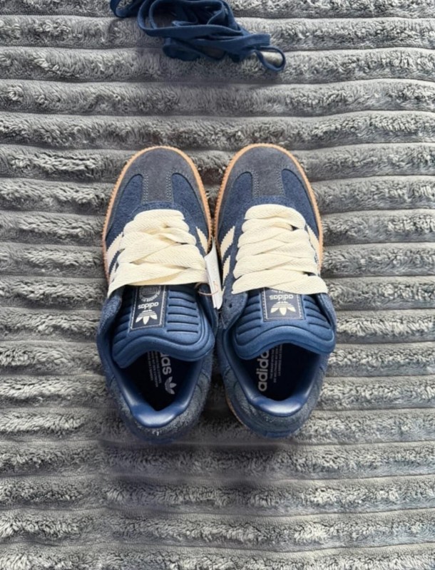 adidas samba xlg navy bleu marine beige jean - 38,5 2