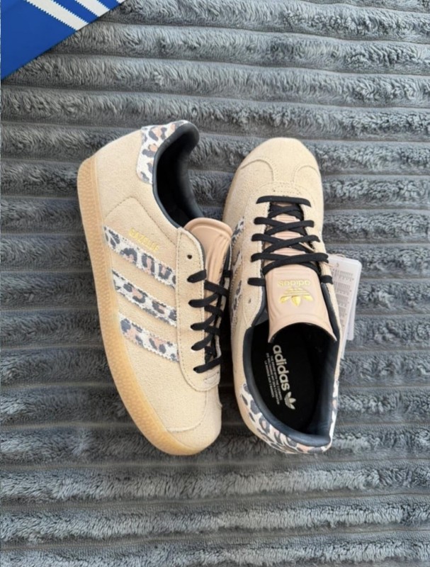 adidas gazelle beige leopard cream chalky - 37,5 2