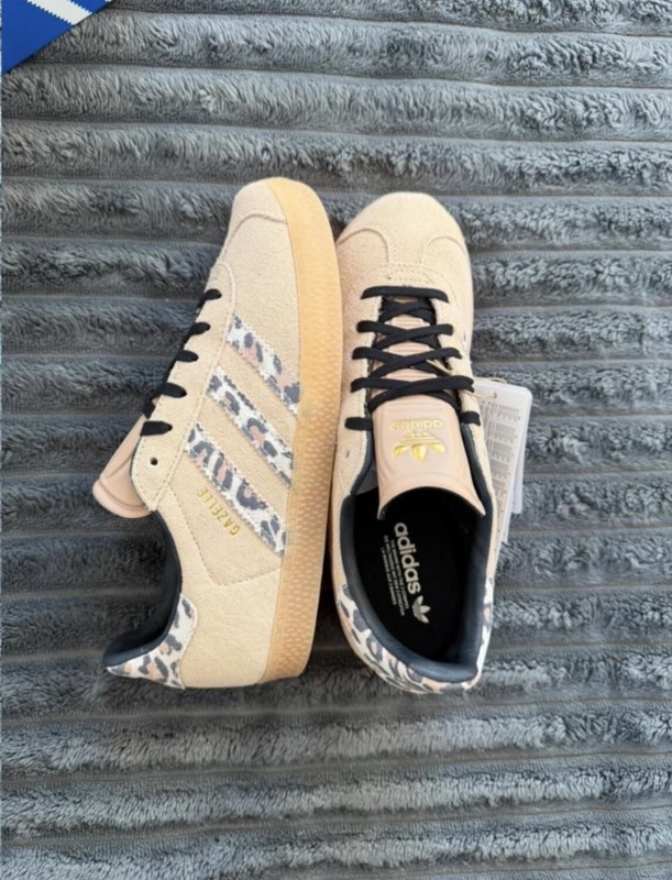 adidas gazelle beige leopard cream chalky - 37,5 2