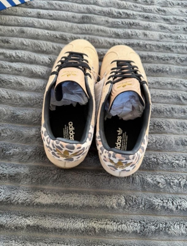 adidas gazelle beige leopard cream chalky - 37,5 2