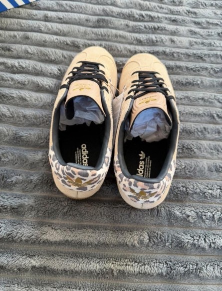adidas gazelle beige leopard cream chalky - 37,5