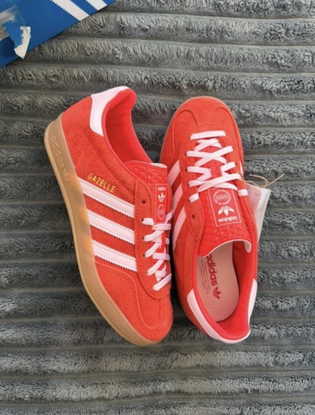 adidas gazelle indoors better scarlet pink bright red rose - 38