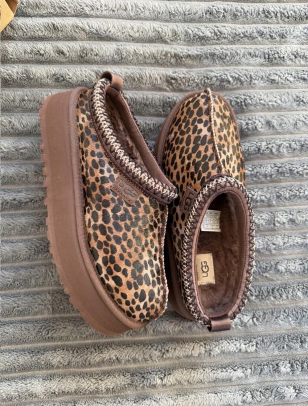 UGG Tazz Leopard Burnt Cedar Marron Hickory - 39 2