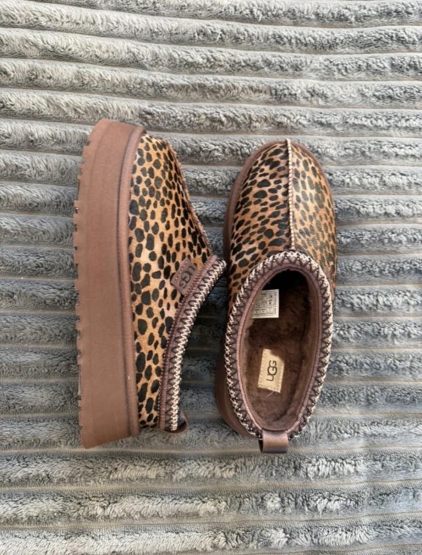 UGG Tazz Leopard Burnt Cedar Marron Hickory - 39 2
