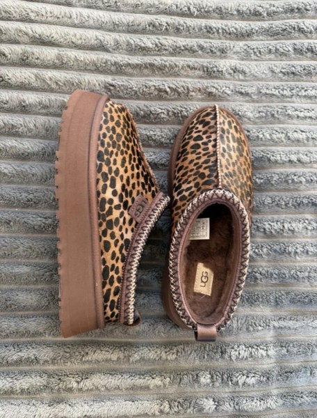 UGG Tazz Leopard Burnt Cedar Marron Hickory - 39