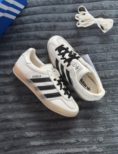 adidas gazelle indoors beige cream off white gum black - 40,5
