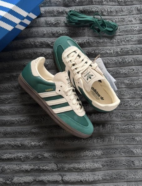 adidas samba og dark tent green creme beige - 38