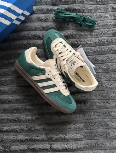 adidas samba og dark tent green creme beige - 38