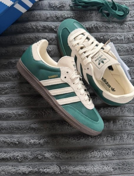 adidas samba og dark tent green creme beige - 38