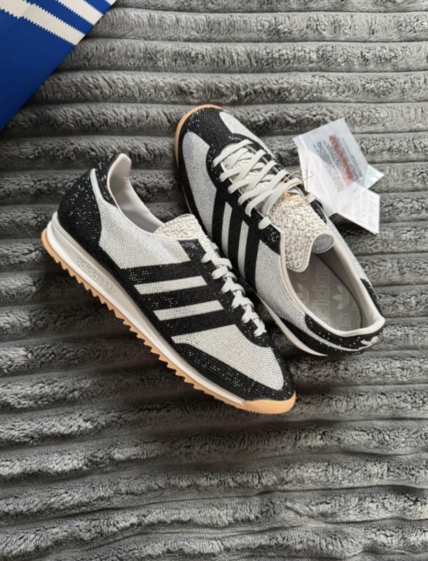 adidas Sl 72 OG Rhinestone Grey Black Gris Argenté - 36,5