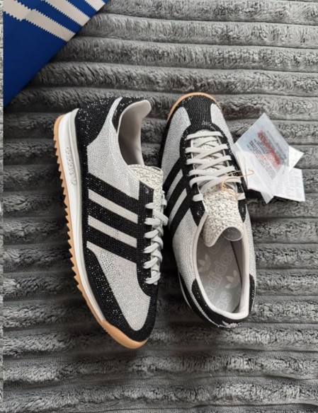 adidas Sl 72 OG Rhinestone Grey Black Gris Argenté - 36,5