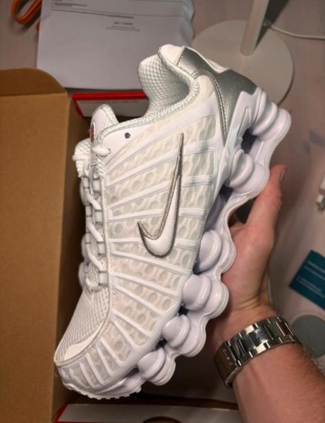 Nike Shox TL White metallic silver taille 45