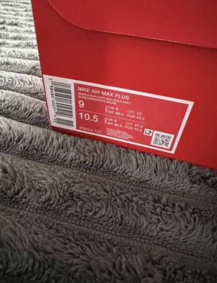 Nike Air Max Plus TN Grey Red Rouge Gris - 42,5
