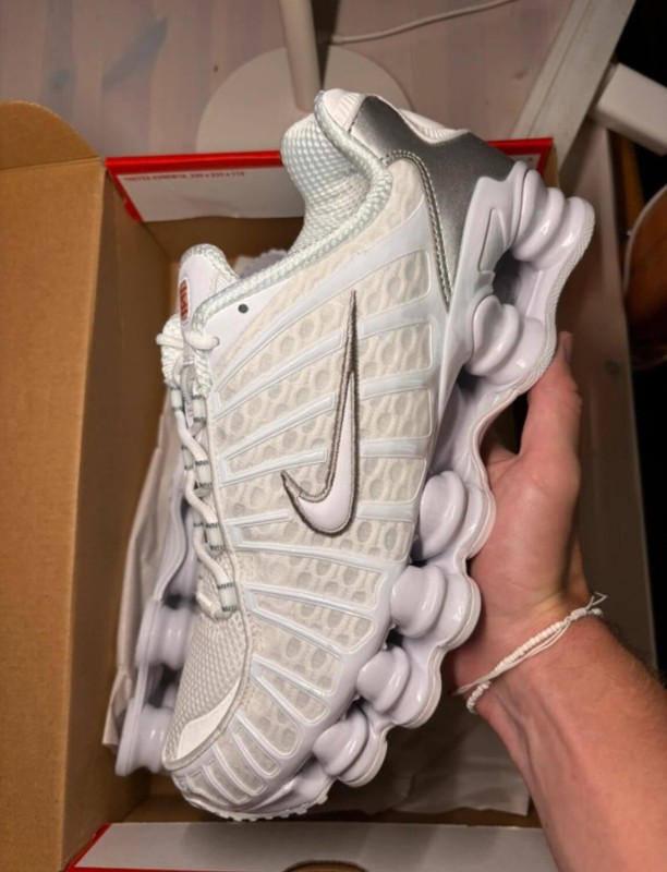 Nike Shox TL White metallic silver taille 45,5
