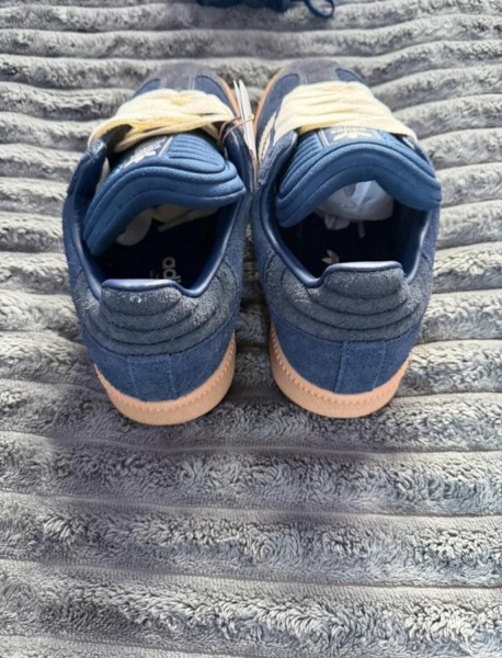 adidas samba xlg navy bleu marine beige jean - 39,5