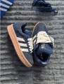 adidas samba xlg navy bleu marine beige jean - 39,5