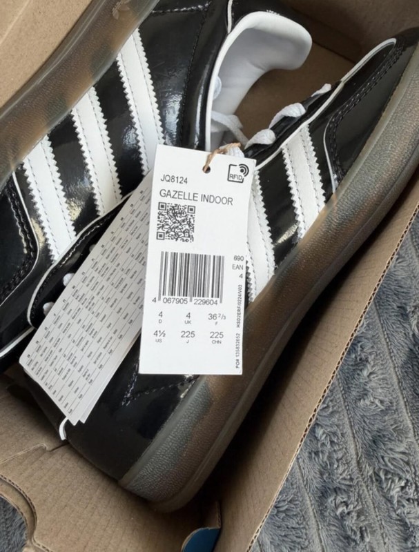 adidas gazelle indoor black noir parthen vernis - 36,5 2
