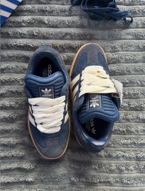 adidas samba xlg navy bleu marine beige jean - 39,5 2