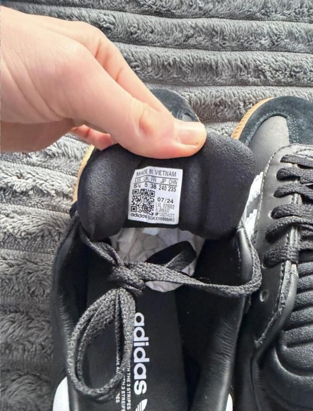 adidas samba xlg off white black gum noir et blanc - 38 2
