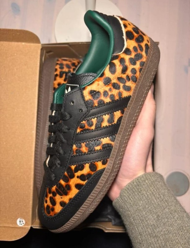 adidas samba black green leopard taille 40 2/3