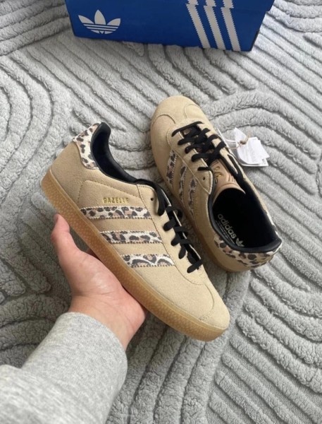 adidas gazelle indoor leopard cream beige - 38,5