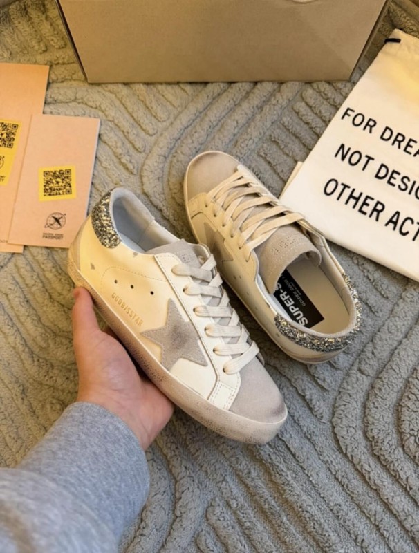Golden Goose superstar beige argenté gris - taille 38