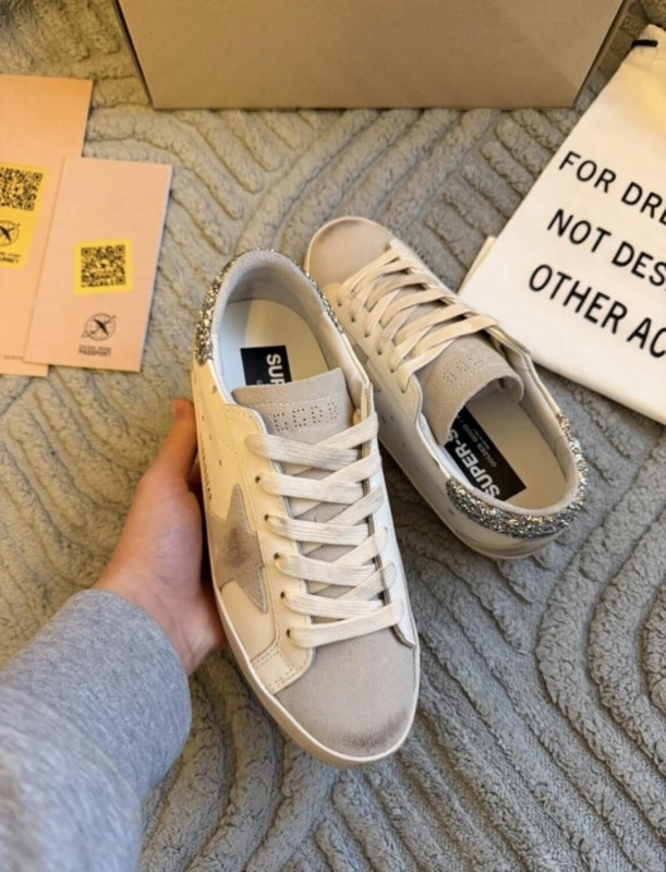 Golden Goose superstar beige argenté gris - taille 38 2