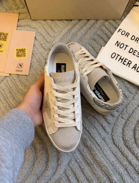 Golden Goose superstar beige argenté gris - taille 38