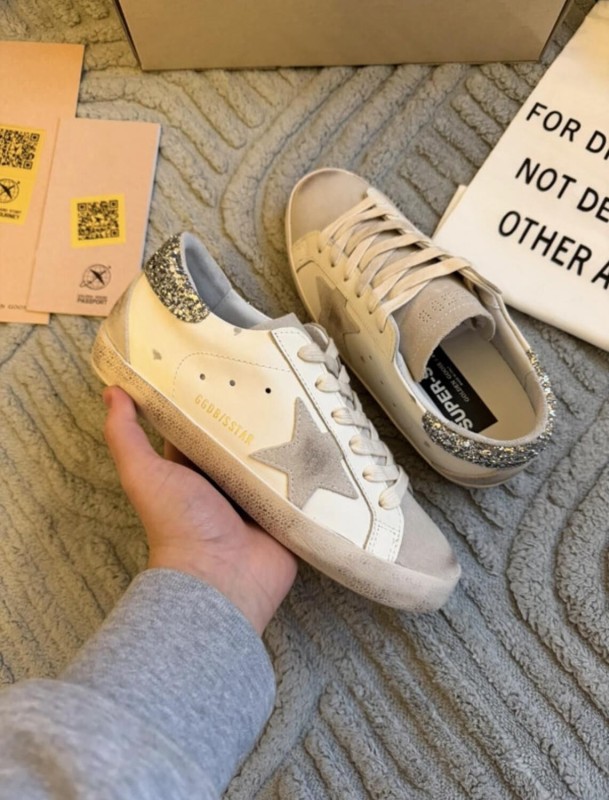 Golden Goose superstar beige argenté gris - taille 38 2