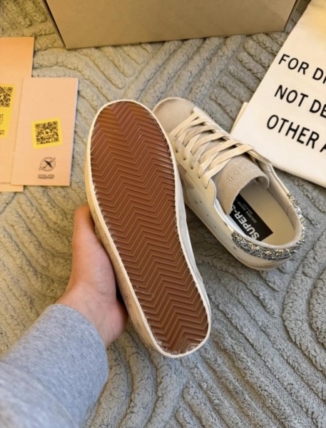 Golden Goose superstar beige argenté gris - taille 38