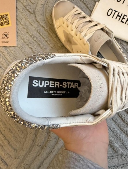 Golden Goose superstar beige argenté gris - taille 38