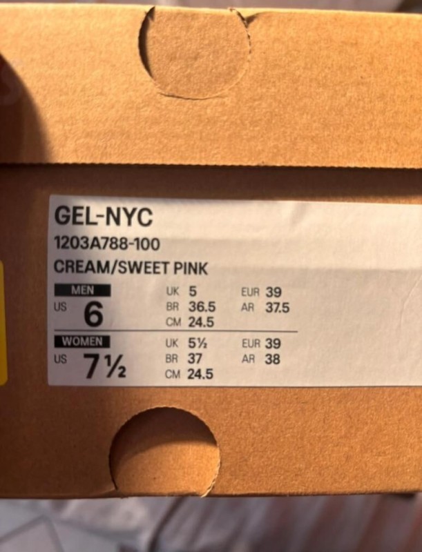 Asics gel nyc cream sweet pink taille 39 2