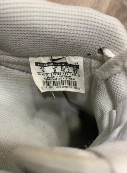 Nike Air Force 1 Triple White taille 42,5 homme