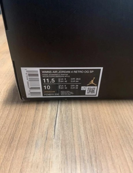 Air Jordan 4 x A Ma Manière " While you where sleeping" taille 44 homme
