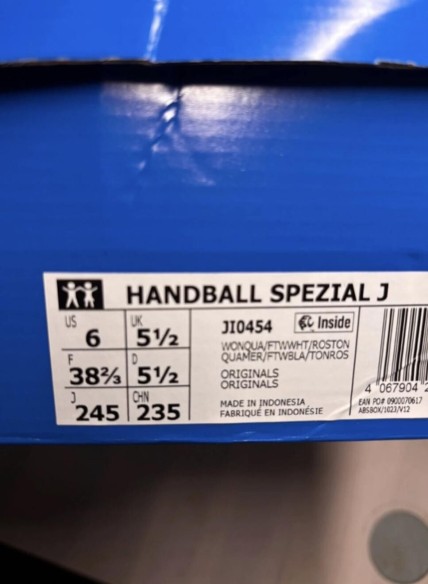 adidas handball spezial wonder rose tone taille 38 2/3