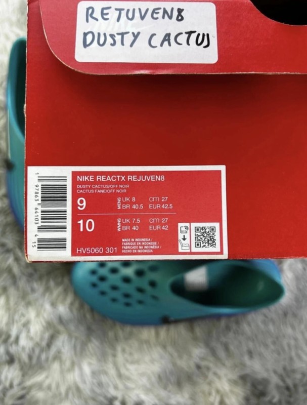 Nike ReactX rejuven8 bleu dusty cactus persian violet off black aqua beach 2