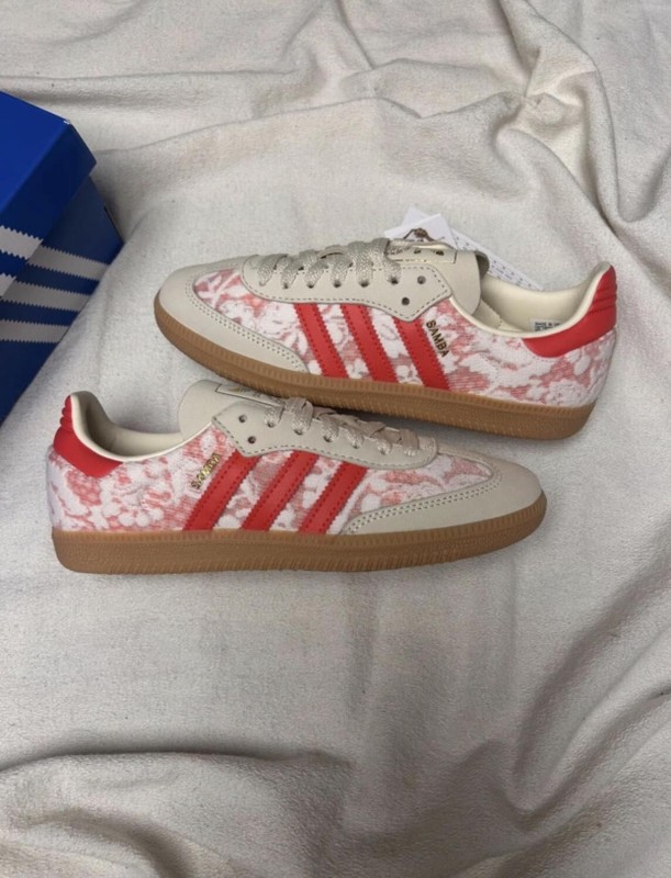 adidas samba liberty london pink red better scarlet white cream