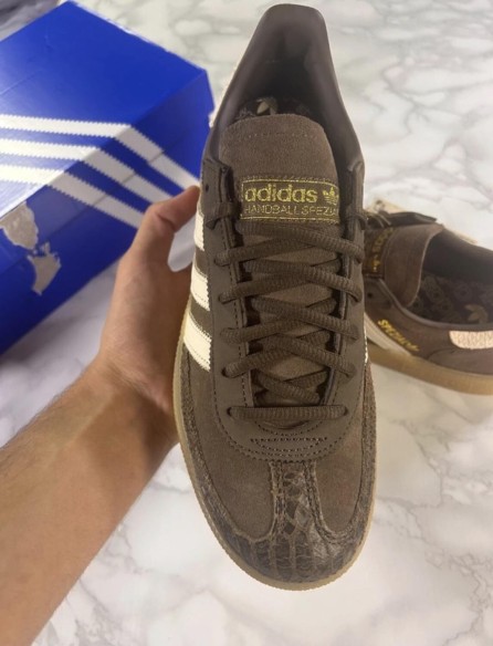 adidas spezial snake print brown and white chocolate