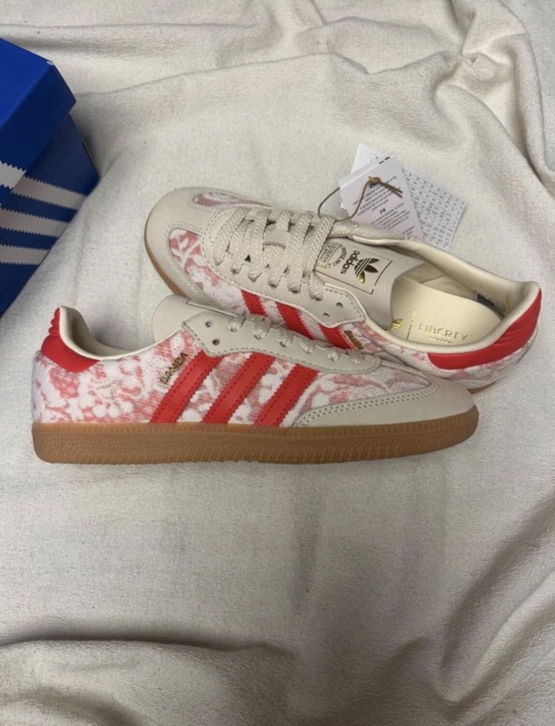 adidas samba liberty london pink red better scarlet white cream 2