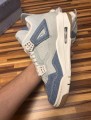 Nike Jordan 4 air retro jean white denim sail light brown blue tex
