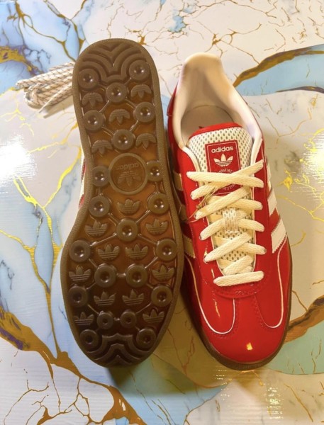 adidas gazelle red scarlet off white rouge vernis patent brillant TIKTOK - 40